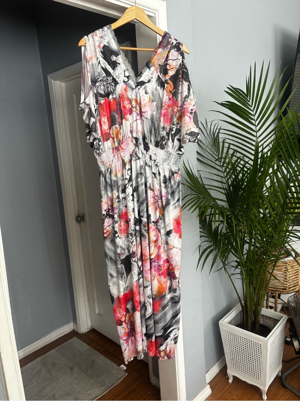 OneWorld Cold Shoulder Maxi Dress Size 2x